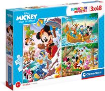 Dėlionė Clementoni Mickey&Friends, 32 cm x 22 cm, 144 vnt., įvairių spalvų