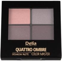 Akių šešėliai Delia Cosmetics Quattro Ombre Color Master, 6 g, įvairių spalvų 402 tasty plum