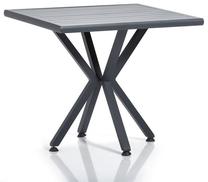 Lauko stalas Kalune Design Samara 1, juoda sp./pilka sp., 94 cm x 94 cm x 78 cm