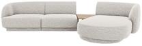 Modulinė sofa Micadoni Miley Haga 06, šviesiai pilka sp., dešininė, 300 x 145 cm x 70 cm
