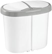 Šiukšliadėžė Meliconi Multispace, balta sp./pilka sp., 25 l, 41 cm x 44 cm