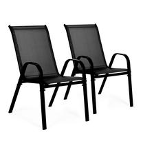 Lauko kėdžių rinkinys ModernHome, juoda sp., 72 cm x 55 cm x 90.5 cm, 2 vnt.
