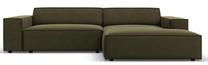 Kampinė sofa Micadoni Home Jodie MIC_RC_M_51_F1_JODIE2, žalia sp., dešininė, 224 x 166 cm x 70 cm