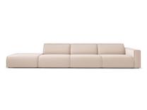 Lauko sofa Calme Jardin Maui CAL_4SOL_153_F1_MAUI2, tamsiai smėlinė sp., kairinė, 91 cm x 384 cm x 69 cm
