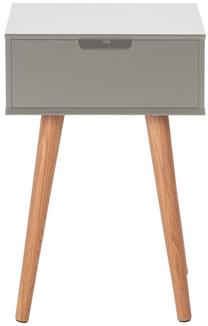 Naktinis staliukas Mitra 84416, ąžuolo sp./pilka sp., 61.5 cm x 30 cm x 40 cm