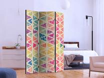 Širma Artgeist Letters Nad Triangles, įvairių spalvų, 135 cm x 172 cm