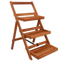 Стойка для цветов VLX Solid Acacia 43994, 63 см x 50 см, 80 см, твердое дерево, коричневый цв.