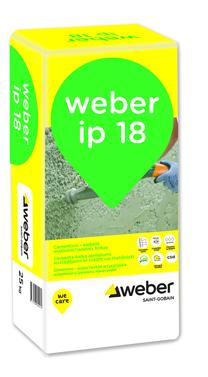 Cementinis tinko mišinys Saint-Gobain Weber IP18, remontinis, pilka sp., 25 kg