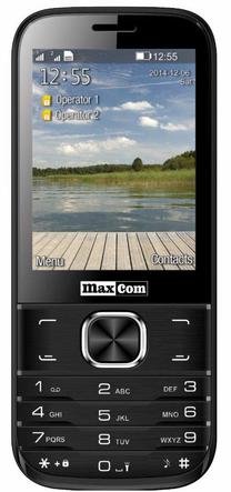 Telefons ar pogām Maxcom MM237, melns krās.