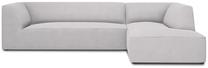 Kampinė sofa Micadoni Home Ruby 4 Seats, šviesiai pilka sp., dešininė, 273 x 180 cm x 69 cm