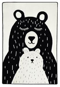 Kilimas Conceptum Hypnose Bears 876CHL1161, balta sp./juoda sp., 190 cm x 140 cm