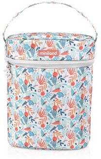 Gertuvės dėklas Miniland Thermibag Mediterranean, 500 ml, 0 mėn., tekstilė, mėlyna sp./oranžinė sp.