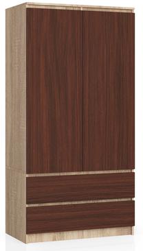 Spinta Akord S90, riešuto sp./sonoma ąžuolo sp., 51 cm x 90 cm x 180 cm