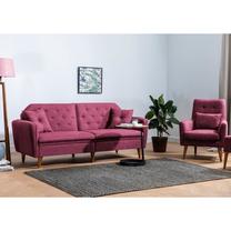 Sofos rinkinys Hanah Home Terra Set, raudona sp., 80 x 205 cm x 85 cm