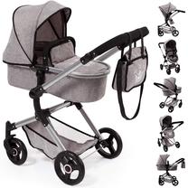 Коляска для кукол Bayer Vario Combi Dolls Pram, серый цв.