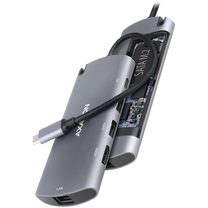 USB-разветвитель Axagon HMC-6M2, серый цв.