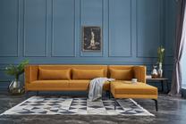Kampinė sofa Hanah Home Ardosa 825BLC1558, oranžinė sp., dešininė, 176 x 274 cm x 76 cm