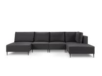 Lauko sofa Calme Jardin Fiji CAL_UR_102_F1_FIJI1, juoda sp., dešininė, 184 cm x 334 cm x 93 cm