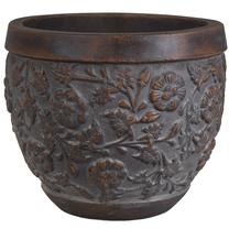 Puķu pods 220267, cementa, Ø 43 cm, brūna krās.