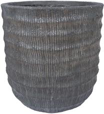 Puķu pods Home4you Palm 71927, kompozītmateriāls, 40 cm x 40 cm, Ø 40 cm, pelēka krās.