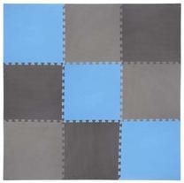 Fitnesa un jogas paklājs One Fitness Puzzle Protective Mat, zila krās./pelēka krās., 180 cm x 180 cm x 1 cm