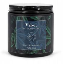 Žvakė, aromatinė Candle Brothers cbd vibe coco & cannabis, 75 h, 350 g, juoda sp.