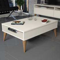 Kafijas galdiņš Kalune Design Best, smilškrāsas, 90 cm x 60 cm x 34.6 cm