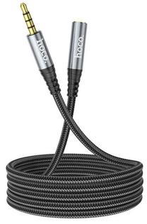 Kabelis Hoco UPA20 3.5 mm female, 3.5 mm male, 1 m, melna krās.