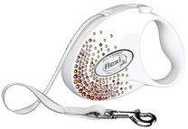 Автоматический поводок Flexi Glam Splash Orient 2021, белый цв./oранжевый цв./розовый цв., S