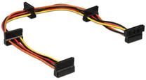 Vads Gembird SATA 15 pin male, SATA 15 pin female x 4, 0.4 m