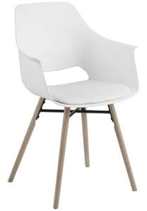 Valgomojo kėdė Home4you, balta sp., 57 cm x 52.5 cm x 85 cm