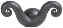 Rotaļlieta sunim, universāls Record Mustache, 13 cm, melna krās.