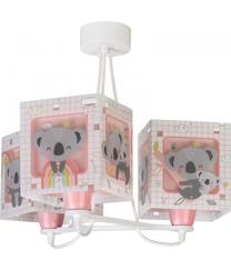 Valgusti rippuv Dalber Koala 63267S, E27, 3 x 15 W, valge v./roosa v. / valge v., 14 x 15 cm