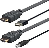 Кабель Vivolink Pro PROHDMIUSBAB4AMP HDMI / USB, HDMI / USB-B, 5 м, черный цв.