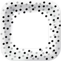 Vienkartinės lėkštės Paw Decor Collection Confetti, Ø 23 cm, 10 vnt.