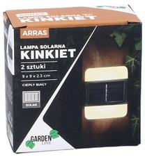 Sienas gaismeklis ar saules bateriju Garden Line Arras, IP44, melna krās.