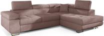Kampinė sofa Anton Soro 61, rožinė sp., dešininė, 202 x 275 cm x 90 cm