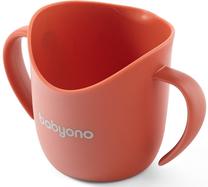 Vaikiškas puodelis BabyOno Training Cup Flow, 120 ml, 1 m., 5 cm, plastikas, raudona sp.