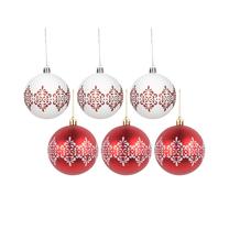 Eglutės žaisliukų rinkinys Christmas Touch SY17QJHB-1133AB, įvairių spalvų, 8 cm, plastikas, 6 vnt.