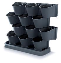 Pakabinamas gėlių vazonas Prosperplast Cascade Garden IO2W600S-S433, plastikinis, Ø 19 cm, antracito sp.