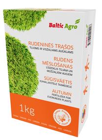 Trąšos visžaliams augalams Baltic Agro Autumn fertilizers, granuliuotos, 1 kg