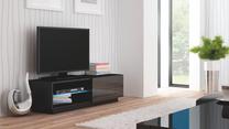 TV staliukas Livo 120S, juoda sp., 120 cm x 40 cm x 38 cm