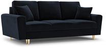 Sofa-lova Micadoni Home Moghan Velvet, tamsiai mėlyna sp., 235 x 100 cm x 88 cm