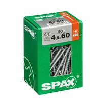 Koka skrūve, universāls Spax T20, 4.5 x 60 mm, balta krās., 50 gab.