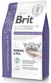 Sausā kaķu barība Brit Gastrointestinal-Low Fat, siļķe/zirņi, 2 kg