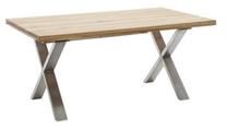 Valgomojo stalas išskleidžiamas MCakcent Brooklyn, ruda sp./sidabro sp., 180 - 280 cm x 100 cm x 77 cm