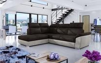 Kampinė sofa Loreto Monolith 29, Monolith 09, ruda sp./tamsiai ruda sp., kairinė, 210 x 260 cm x 102 cm