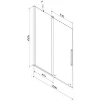 Vannas siena Mexen Velar, 100 cm x 150 cm, brushed gun gray krās./matēta faktūra
