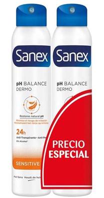 Ķermeņa dezodorants Sanex Dermo Sensitive, 200 ml, 2 gab.