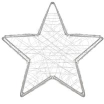 Ziemassvētku rotājumi "Zvaigzne" Springos CL4128 ar LED apgaismojumu, 30 cm, 30 cm, caurspīdīga krās.